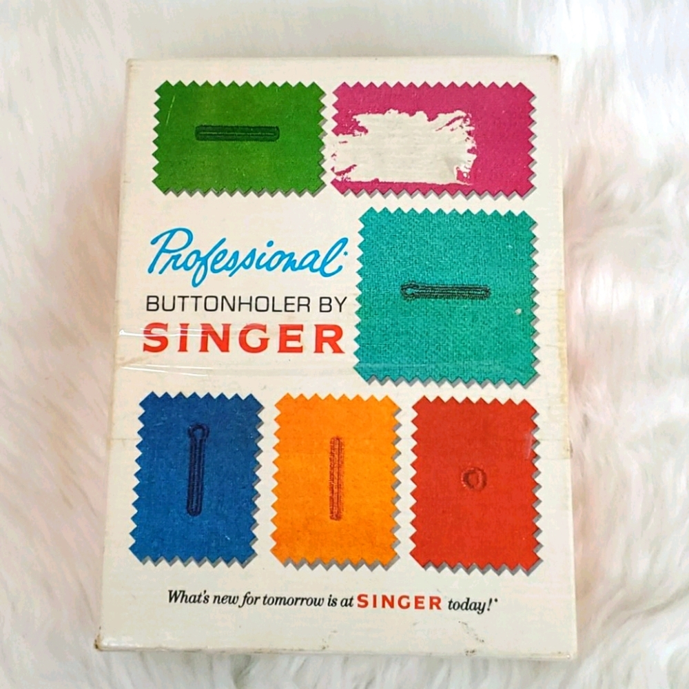 Vintage Professional Buttonholer by Singer original box